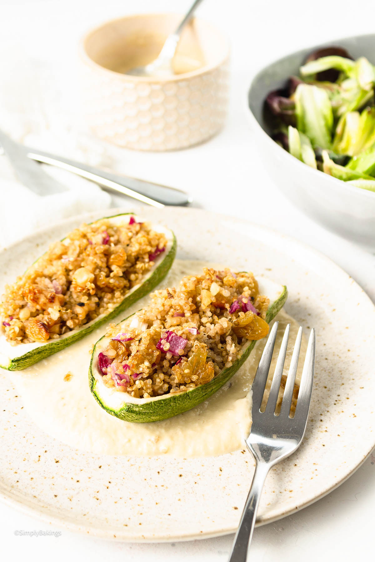 Healthy Vegan Stuffed Zucchini: Black Bean & Quinoa Recipe